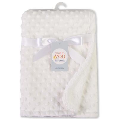 China PORTABLE Super Soft Polyester Bubble Embossed Minky Baby Blanket for sale