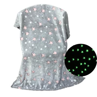 China Anti-bacteria hotselling great gift for kids glow in the dark throw blanket for sale