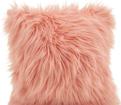 China Anti-Apnea Hotselling Long Hair Fashion Customize Decorative Color Monglior Fur Cushion for sale