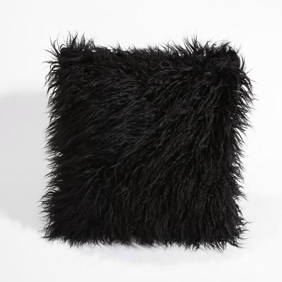 China Hotselling Luxury Lamb Fur Amazon Mongolian Soft Tibetan Curly Hair Long Sheepskin Cushions for sale