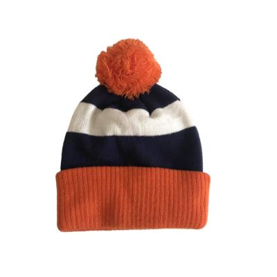 China Wholesale COMMON Logo Women Acrylic Winter Warm Pom Embroidery 100% Custom Men Knit Beanie Hat Cap Knitting Beanie Hats for sale