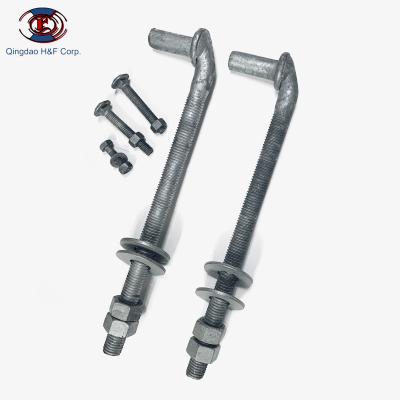 China Building Construction Construction Steel Accessories Forming Hardware Formwork M25 M36 Galvanized Anchor Bolt And Nut for sale