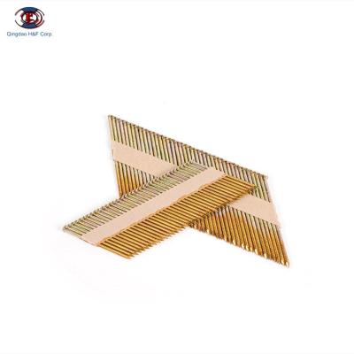 China High Quality Flat HF ​​Offset Round Head Paper Metal Fasteners Nails Assembled Strip Nails Paper Framing Nails for sale