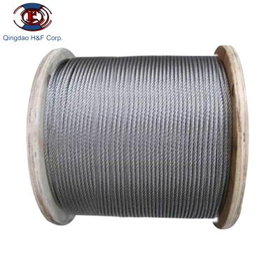 China Construction 6x19 FC GREASE YELLOW GAW Aircraft Cable Stainless Steel Wire Rope for sale