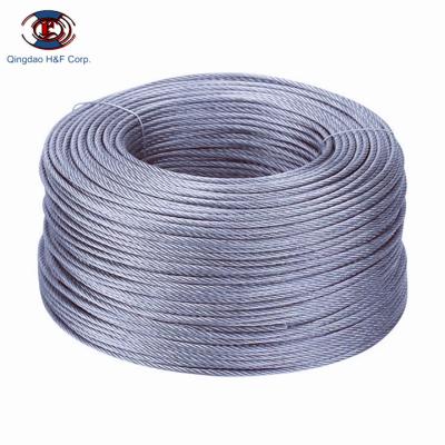 China High Carbon Construction 7x7 7x19 Cable Steel Wire Rope For Airplanes for sale