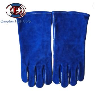 China Industrial High Quality Custom Made Goat Protective Leather Rubber Welding Gloves for sale