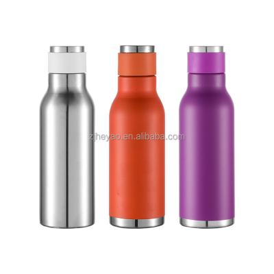 China New Logo Double Wall Insulated Stainless Steel Custom Viable 2022 450ml 550ml Vacuum Sports Water Bottle for sale