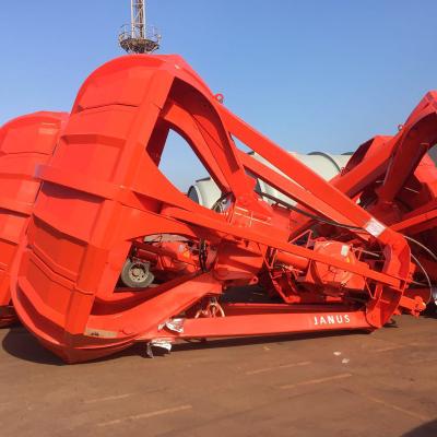 China Building Material Stores 3-45 Ton Customize Remote Control Orange Peel Grab Bucket For Bulk Cargo Rock Sand for sale