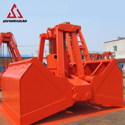 China Shanghai Janus Farms Factory Certificated Custom 12cbm 25 Ton Electro-hydraulic Clamshell Grab Crane for sale