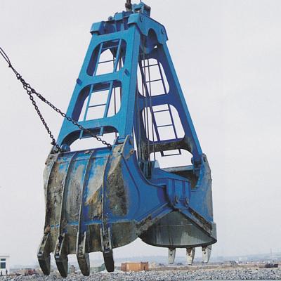 China Underwater Wreck Dredging Recovery 6-200 Ton Grab Dredging Bucket Drop Steel Crane Customizable for sale