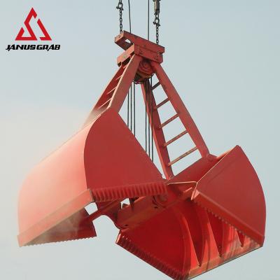 China Grain Top Plant Grain Fertilizer Four Ropes Clamshell Bucket Leakproof Handling Grab For Dropping for sale