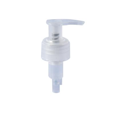 China Non-refillable 28mm Ribbed Lotion Pump Soft Spring Outside Liquid Shampoo Lotion Pump Shampoo Dispenser Pump for sale