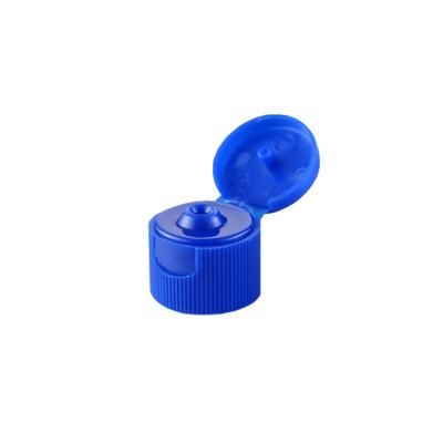 China Non-Refillable 28mm Ribbed Smooth Flip Top Cap For Cosmetic Bottle Flip Top cap28415 for sale