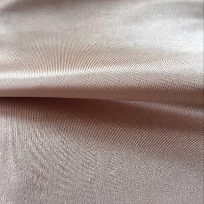 China Stretch Shantou fabric factory karl mayer warp knit 200gsm 95 polyester 5 spandex stretch satin fabric for sale