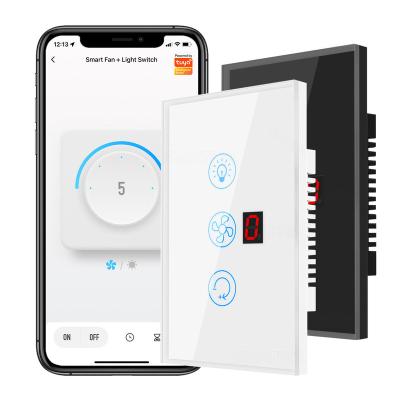 China Tuya USA WiFi App Speed ​​Control Smart Touch Electric Light Smart Life Fan Switch For Alexa Google Home for sale