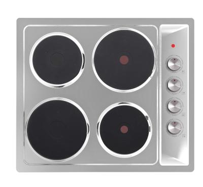 China Silver 4 Hotplate Stainless Steel Electric Hob Induction Cooktop 6000W for sale