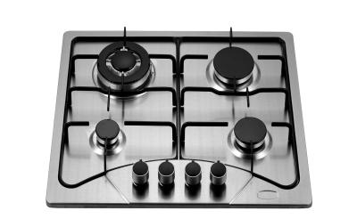 China Popular Stainless Steel Four Burner Gas Hob Built In 110V Auto Ignition For Cooking for sale