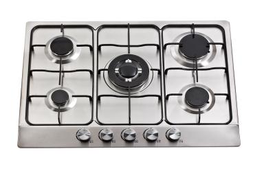 Κίνα Αέριο Cooktop καυστήρων SS top 5 με το αυτόματο Igntion εξόγκωμα Bikelite υποστήριξης σμάλτων παν προς πώληση