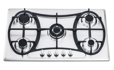 China 201 Stainless Steel Gas Hob 5 Burner 90cm With Customized Logo Printed for sale