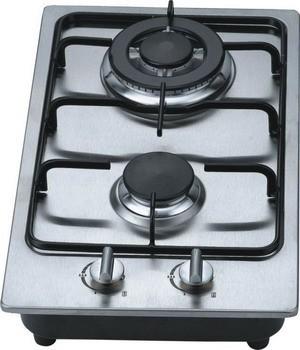 China Forme el avellanador/el gas Cooktop los 30cm del gas de la hornilla del acero inoxidable 2 de la cocina incorporados en venta