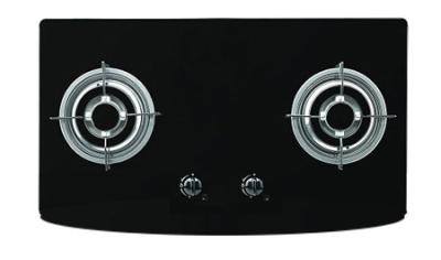 China Fashion Glass Top Kitchen Gas Hobs Two Ring , 2 Burner Gas Stove Top for sale