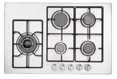 China Popular Five Ring Gas Hob / 5 Burner Gas Stove With Safety Device Auto Ignition for sale