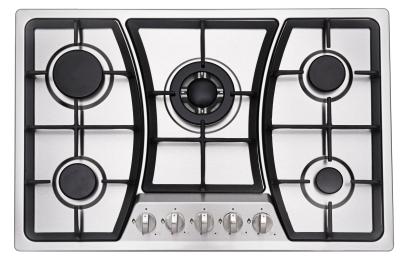 China 5 Ring Built In Gas And Electric Hob With 201 /304 SUS Stainless Steel Panel for sale