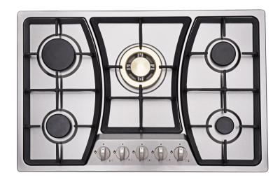 China Built In Auto Ignition Stainless Steel Gas Hob / Gas Cooker With 5 Burners for sale