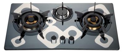 China Stainless Steel 3 Burner Automatic Gas Stove , Kitchen Gas Hobs Gas Range for sale