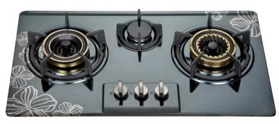 China Gebouwd in de Haardplaat van het Drie Brandergas in Roestvrij staal, 3 Brandergas Cooktop 710*400mm, keukengerei Te koop