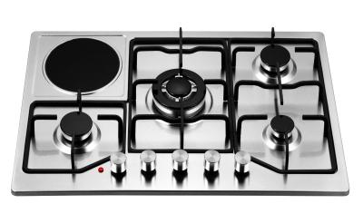 China Kitchen Appliance 5 burner Gas Hob Gas Stove , 1 ceramic and 4 chinese sabaf burners for sale