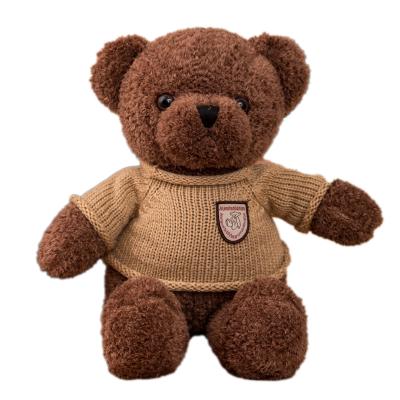 China Baby Accompany Teddy Bear Plush Toy Classic Children's Sweater Classic Plush Teddy Bear Stuffed Animal Toy for sale