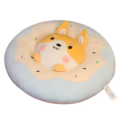 China Cartoon Anti-static Cute Multicolor Donut Plush Toy Animal Cushion for sale