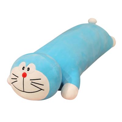 China Anti-static Japanese Long Column Bed Plush Cat Clinking Animation Decorative Pillow for sale