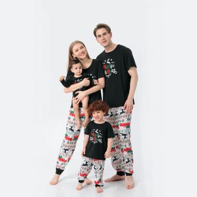 China Wholesale Custom Logo Elastic Waist Christmas Family Pajamas QUICK DRY Customized Sets for sale