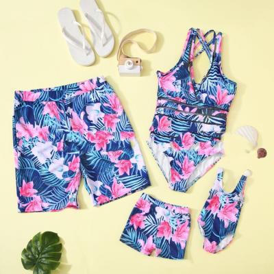 China Plus Size 2021 Customized High Quality Customized Women And Kids Matching Family One Piece Swimsuit for sale