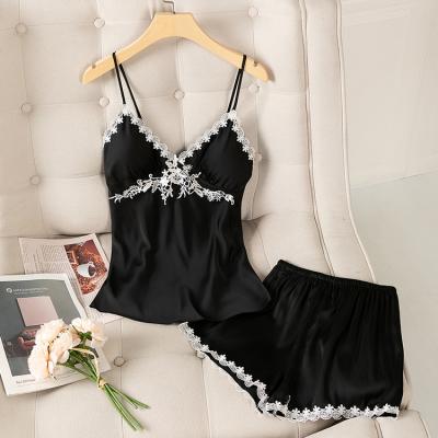 China Fashion Trend Women Sleepwear QUICK DRY Custom Printed Luxury Short Two Piece Pajamas Sets for sale