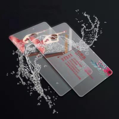 China Paper PVC or Free Sample Custom Design Printing Transparent Plastic PVC Thank You Gift Card Name Card Membership Business Card for sale