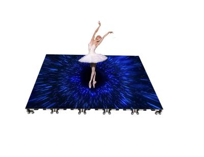 China P4.81 Large 3D Screen Party Stage Waterproof Dance Floor Video Wall Indoor Outdoor And Indoor Interactive Led Display for sale