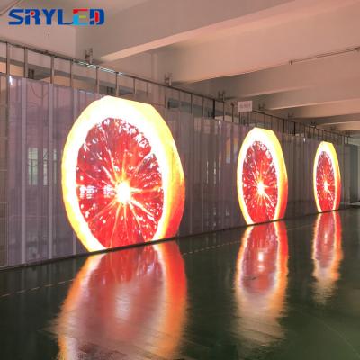 China High Curtain Display SDK Transparent LED Digital Advertising HD Indoor Transparent LED Display Screen for sale