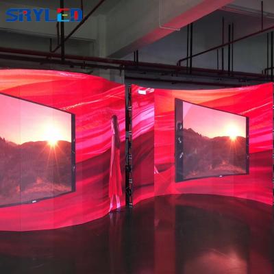 China P3.91 Indoor Flexible Full Color Indoor Advertising Curved Led Screen for sale