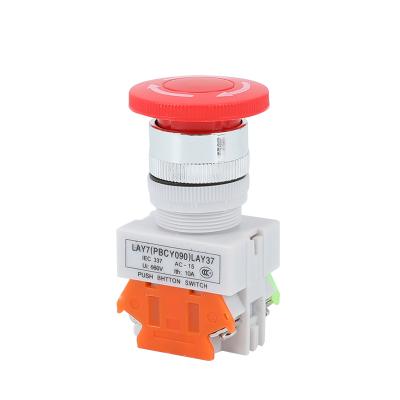 China LAY37-11ZS /PBC Y090 Self Locking Mushroom Emergency Stop Button Switch LAY37-11ZS for sale