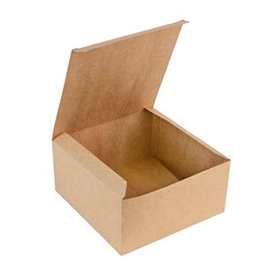 China Wholesale Recyclable Square Brown Gift Boxes 5 x 5 x 3.5 Inch Recycled Cardboard Paper Gift Boxes With Lid For Party Favors for sale