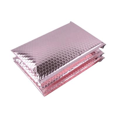 China Waterproof Custom Printed Metallic Bubble Wraps Factory Wholesale Pink Poly Bubble Mailers for sale