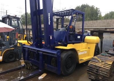 China 2 / 3 de Tweede Hand Forklifts KOMATSU FD100 van de stadiummast 10 Ton het Lage Uur Werken Te koop