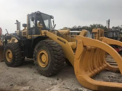 China WA470 Used Komatsu Wheel Loader 2010 Year With Grapple Yellow Color for sale