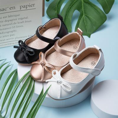 China Wholesale Fashion Trend Fashional Itec Chevrotin Princess Shoes With Bow Ballet Moccasin Non-slip Student Childern Shoes for sale