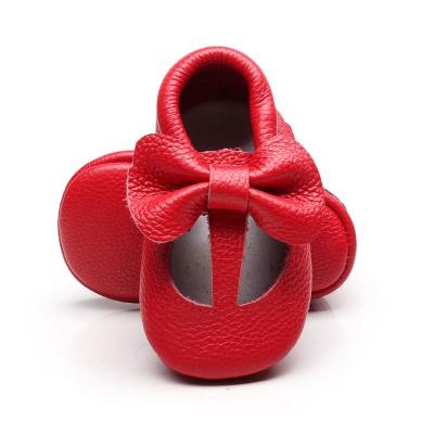 China Wholesale fashional trend itec wholesale soft genuine leather baby toddler Bowknot infants T-bar baby sports shoes newborn shoe for sale