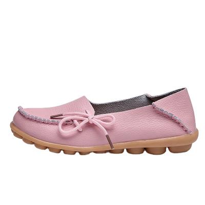 China OEM China Anti-slippery Custom Large Size Women's Loafers Genuine Leather Loafers Nursing Women Flat Girl Mom Shoes Casual Leather Shoes Lady for sale