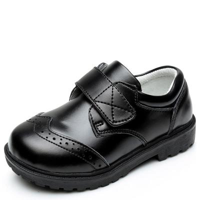 China Fashion Trend Wholesale Customized Genuine Leather Black Student Uniform Dress School Children Shoes For Kids for sale